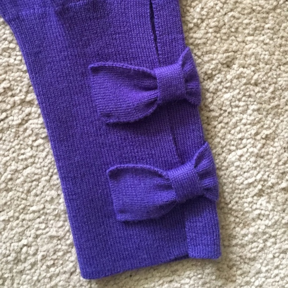 Juicy Couture Dark Lilac Merino Bow Cardigan NWT - Picture 4 of 8